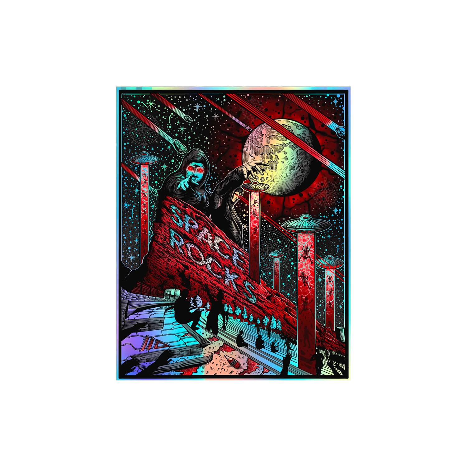 Space Rocks Holographic Poster
